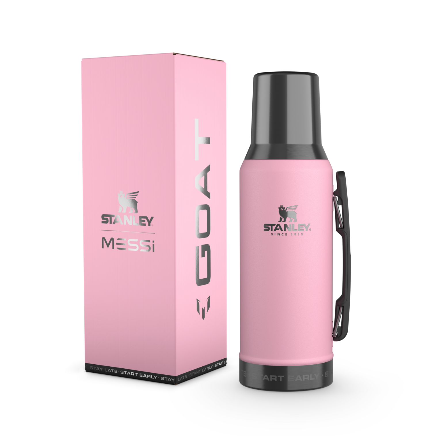Garrafa Térmica Mate System Pink Messi Stanley | 1.2L
