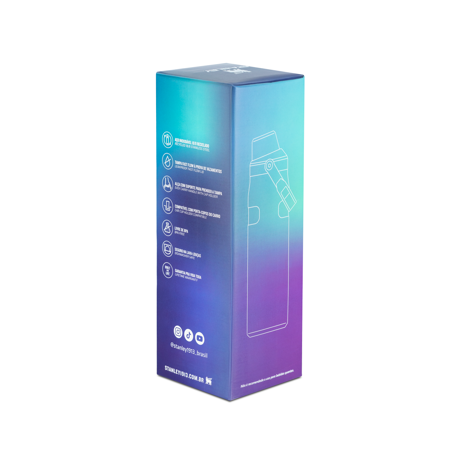Garrafa Térmica Aerolight Fast Flow Coastal Teal Motion New Frequency | 710ml