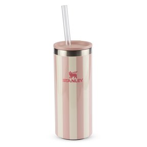 Can Cooler Slim com canudo Peach Whip Cabana Gloss | 296ML