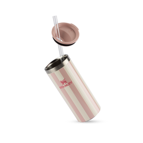 Can Cooler Slim com canudo Peach Whip Cabana Gloss | 296ML