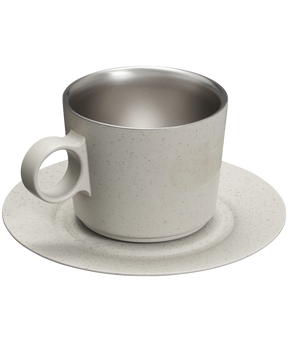 Caneca Daybreak Cappuccino com Pires Ash Bronze | 192ML