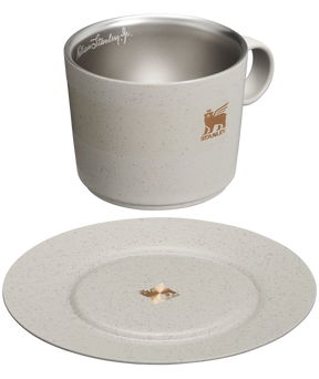 Caneca Daybreak Cappuccino com Pires Ash Bronze | 192ML
