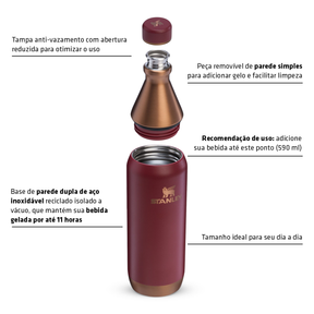 Garrafa Térmica Slim Bottle Gilded Sugar | 591ml
